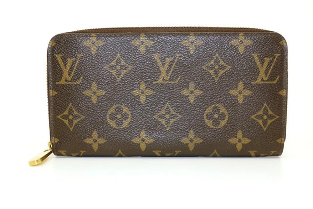 LOUIS VUITTON Zippy Wallet Round Long Monogram Brown Lining